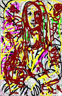 Mona Hommage à Jackson Pollock