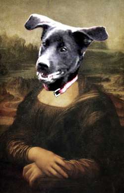 Mona Lisa Dog Head