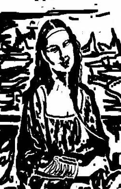 Xilographed Lisa:Expressionism